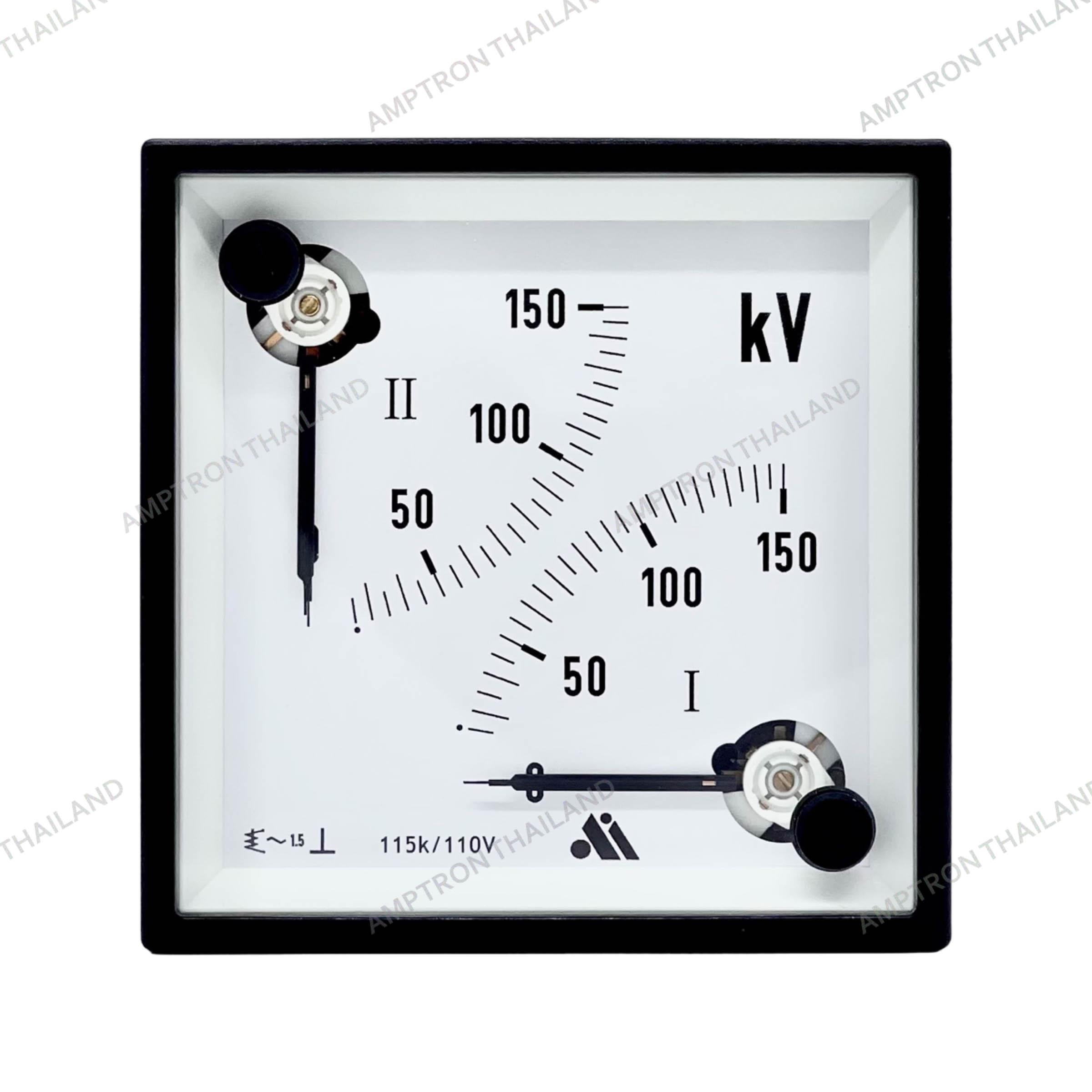 Moving Iron AC Double Volt Meter Din panel, Analog meter