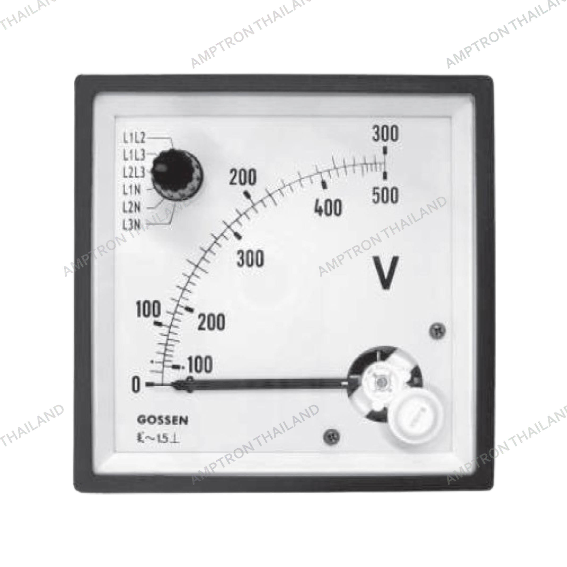 Moving-Iron Special Panel Meter for alternating Voltage 45...65 Hz with Selec. Switch (EQB.../U6)