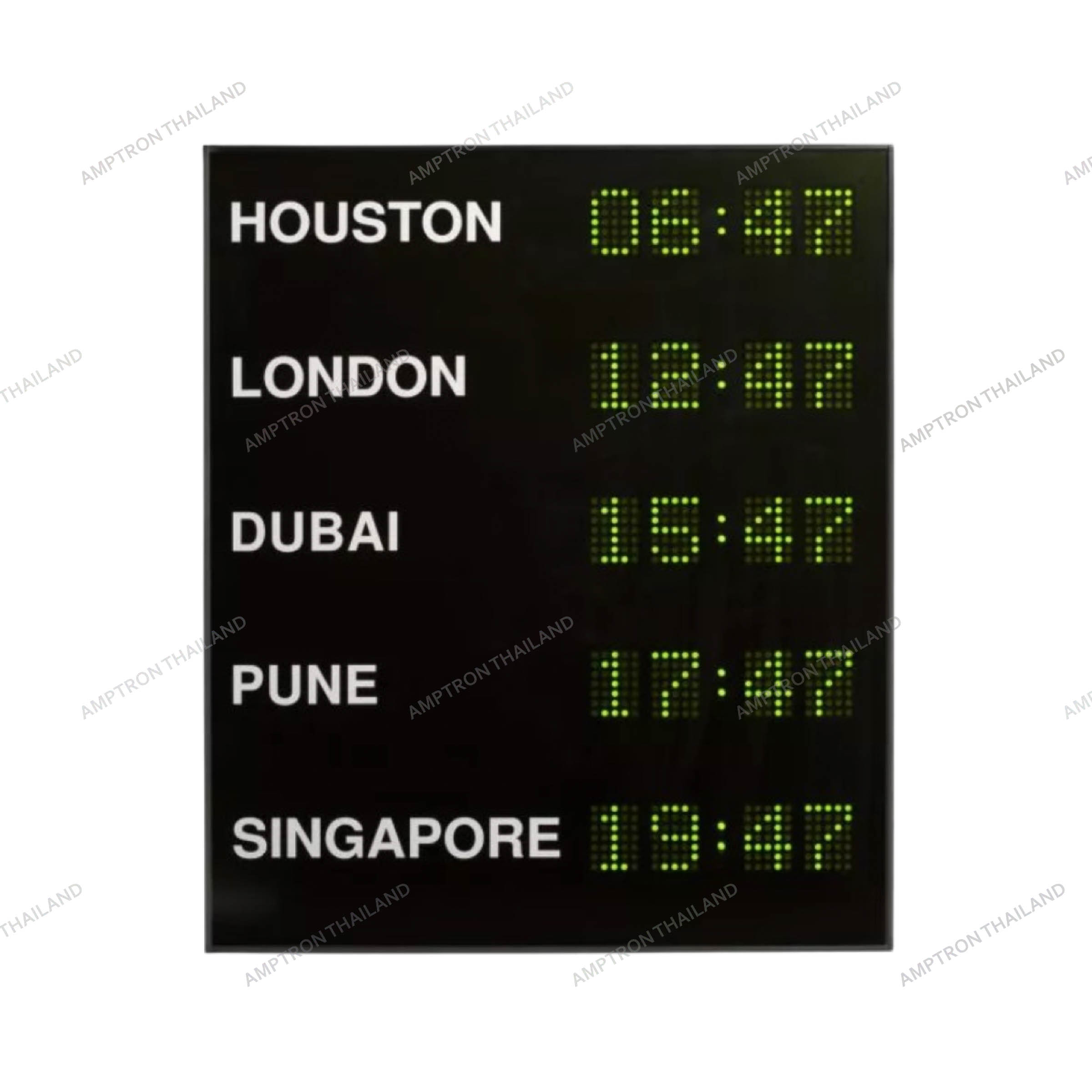 4720N.05 digital world time zone wall clocks with 50mm (2″) digits